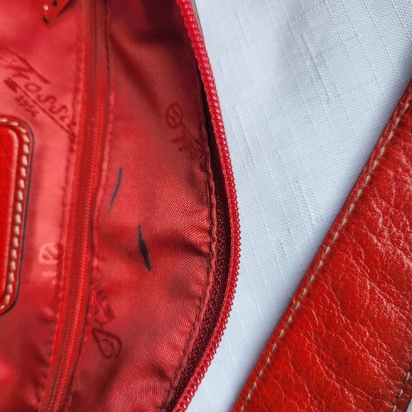 Fossil Red Leather Lady Purse/ Handbag - Picture 16 of 16